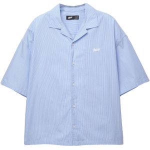 Pull&Bear Overhemd  lichtblauw / antraciet / wit