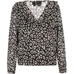 faina Blouse 'Fashion Look'  crème / zwart