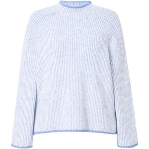 Ulla Popken Trui  lichtblauw / wit