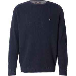 FYNCH-HATTON - Gebreide Trui - Navy - Met Ribboorden