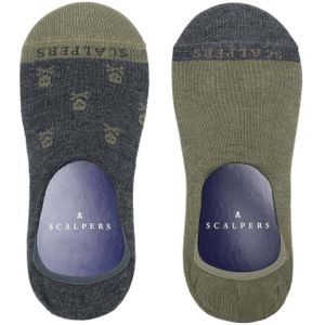 Scalpers Enkelsokken  donkergrijs / kaki
