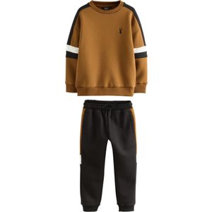 Next Joggingpak  karamel / zwart / wit