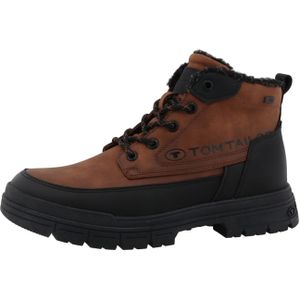 TOM TAILOR Veterboots  cognac / zwart