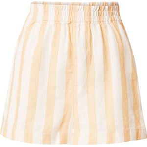 TOPSHOP Broek  lichtoranje / wit