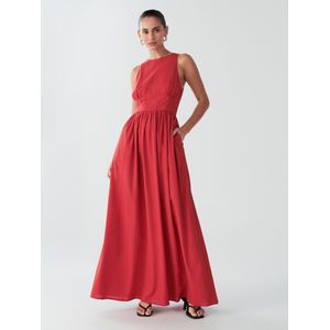 BWLDR Jurk 'SONA MAXI DRESS'  rood