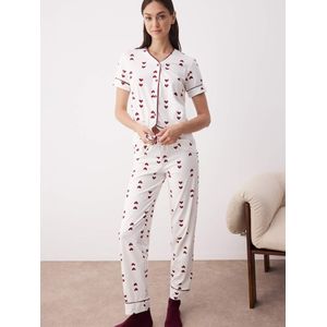 Trendyol Pyjama  robijnrood / wit
