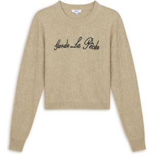 Twist Trui  donkerbeige / zwart