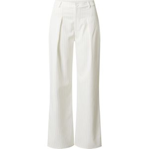 Ema Louise x ABOUT YOU Bandplooibroek 'Liana'  donkergrijs / wit