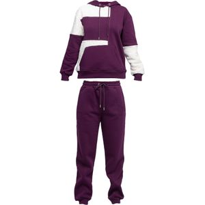 Tom Barron Joggingpak  aubergine / wit