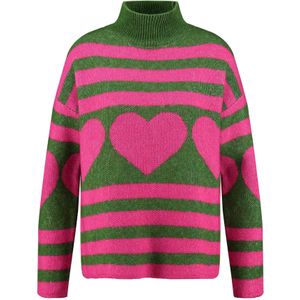 Key Largo Trui 'Dear'  groen / pink