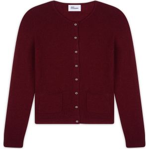 JUST CASHMERE Gebreid vest 'Katharine'  bordeaux