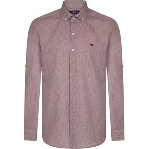 Jimmy Sanders - Linnen Katoen Blend - Overhemd - Bordeaux - 2XL