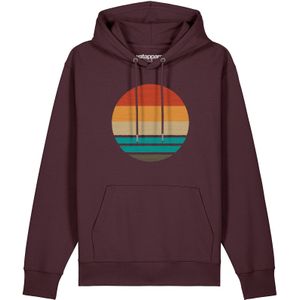Watapparel Sweatshirt ' Retro Sunset Ocean '  gemengde kleuren / donkerrood