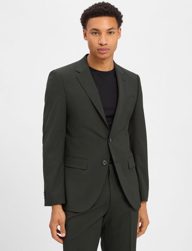 BOSS - Regular Fit - Colbert - Effen - Scheerwolmix