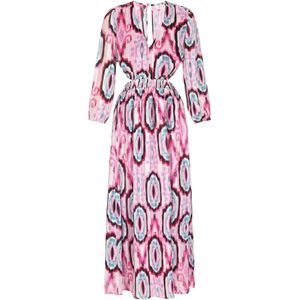 IZIA Jurk 'Boho'  azuur / orchidee / zwart / wit