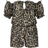 Cloud5ive - Jumpsuit - Bruin - Dierenprint - Kwartmouw - Kort
