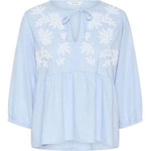 Part Two Blouse 'Gwendina'  hemelsblauw / wit