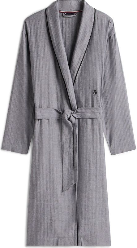 TOMMY HILFIGER - Badjas - Grijs - Lang