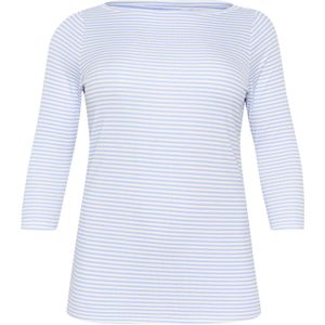 KAFFE CURVE Shirt 'Malle'  hemelsblauw / wit