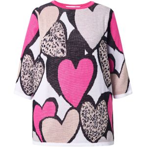 MIAMODA Trui  pink / oudroze / zwart / wit