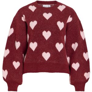 VILA Trui 'VILUNA'  lichtroze / bloedrood