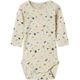 Biologisch Katoen - Romper - Ribgebreid - Lange Mouwen - All-over Print