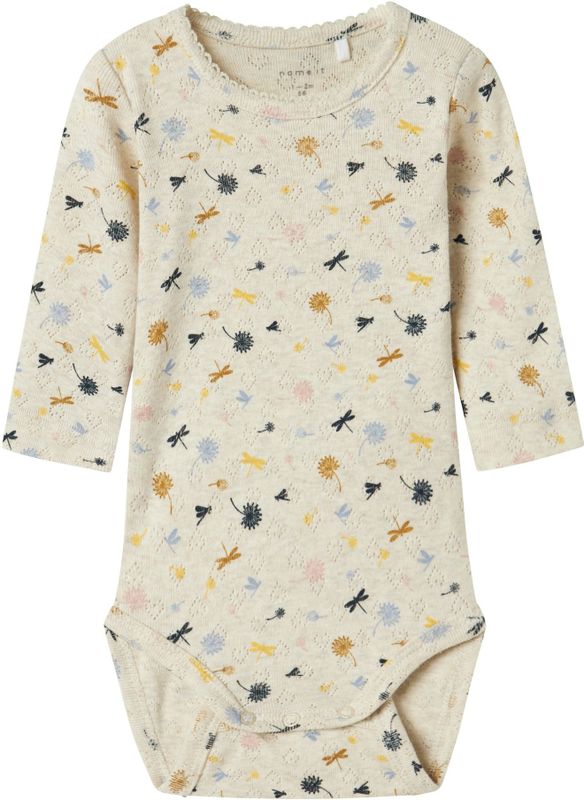 Biologisch Katoen - Romper - Ribgebreid - Lange Mouwen - All-over Print