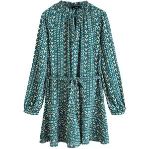 Next Blousejurk  crème / cyaan blauw