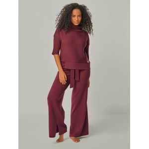 YOU LOOK PERFECT Huispak 'LOUNGEWEAR SET  - Pullover Bailey & Pants Bailey'  bordeaux
