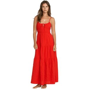 Billabong - Maxi-jurk - Red Aloha - Korte Mouwen - Katoen
