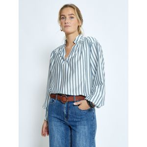 Peppercorn Blouse 'Giril'  saffier / zwart / wit