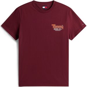 Tommy Jeans Shirt  navy / oranje / donkerrood / wit