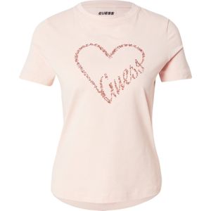 GUESS Shirt 'LOVE'  rosé / oudroze