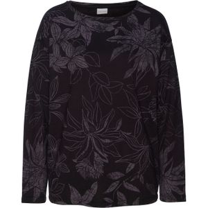 Lascana Sweatshirt - Zwart - Loungewear - All-over Print