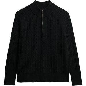 Superdry - Brushed Cable Knit Henley Jumper - Gebreide Trui