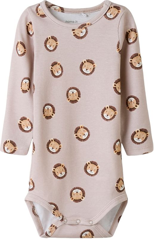 NAME IT Rompertje/body  beige / camel / donkerbruin / wit