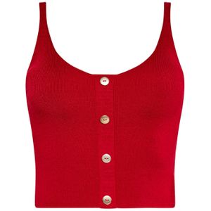 faina Gebreide top  rood