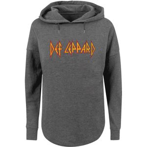 F4NT4STIC Sweatshirt 'Def Leppard'  geel / grijs gemêleerd / oranje