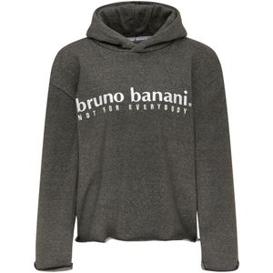 Bruno Banani Sweatshirt 'Ross'  antraciet / wit