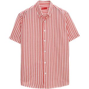 D’S Damat Overhemd  watermeloen rood / wit