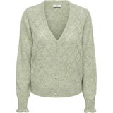 JDY - LETTY - Gebreid Vest - Lichtgroen