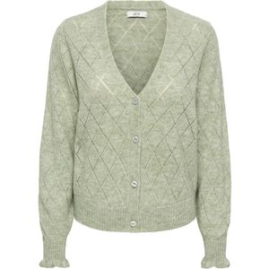 JDY - LETTY - Gebreid Vest - Lichtgroen