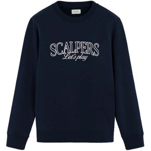 Scalpers Sweatshirt 'Play'  marine / wit