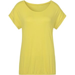 Vivance - Shirt - Geel - Korte Mouwen - Van Zachte Viscose-Stretch