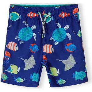 MINOTI Zwemshorts  donkerblauw / grijs / kiwi / oranjerood