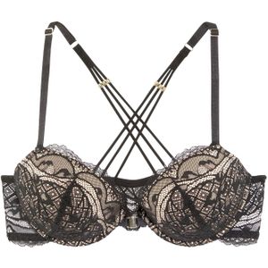 Lascana Push-up-bh - Zwart - Kant - Met Versteviging