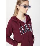 GAP Dames Logo Hoodie Hooded Full Zip Sweatshirt, Ruby Wijn, L