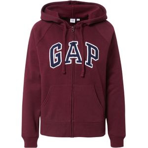 GAP Dames Logo Hoodie Hooded Full Zip Sweatshirt, Ruby Wijn, L