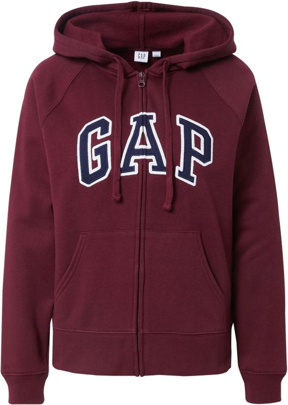 GAP Dames Logo Hoodie Hooded Full Zip Sweatshirt, Ruby Wijn, XS
