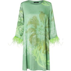Ana Alcazar Jurk 'Zegali'  olijfgroen / pastelgroen / lichtgroen